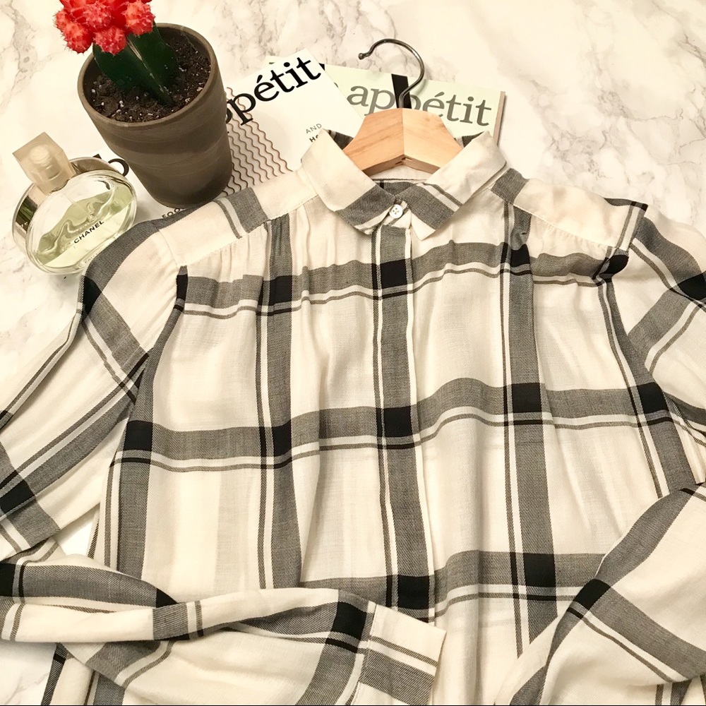 LOFT plaid button down NWT - Picture 2 of 6
